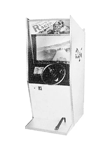 ドライブシミュレーションゲーム機「レーサー」を開発。当時としては画期的な立体モデルを使用した投影装置が人気となりヒット機器に
