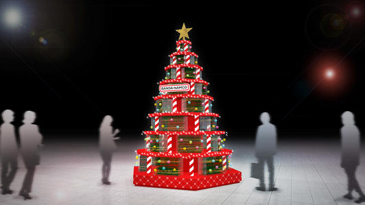 社員公募アイディアから生まれたサステナブルなクリスマスツリーを設置「ガシャポン®」の使用済みカプセルや「ガンプラ」のランナーを再利用