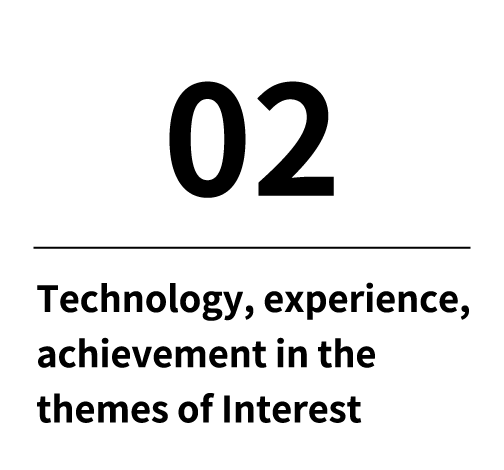 02 Technology, experience, achievement in the themes of Interest