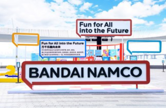 写真：バンダイナムコグループのパーパスをご紹介したフォトスポット