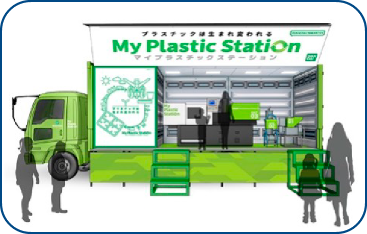 写真:全国各地でリサイクル体験を提供する「My Plastic Station」